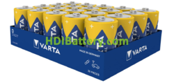20 unidades Pila alcalina Varta Industrial LR20 1.5V 17000 mAh