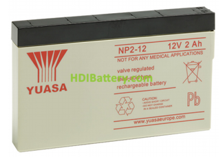 Batera de plomo AGM NP2-12 Yuasa 12V 2Ah 