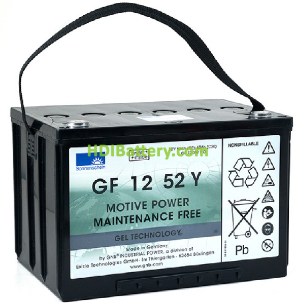 Batería para apiladora 12v 52Ah Sonneschein GF12052Y0 Gel