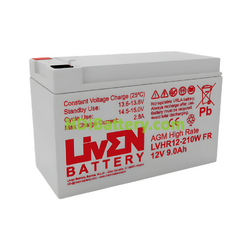 Bater�a AGM Liven LVHR12-210W 12V 9Ah 210W VRLA alta descarga