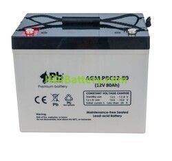 Batería AGM Premium Battery PBC12-80 12V 80Ah 