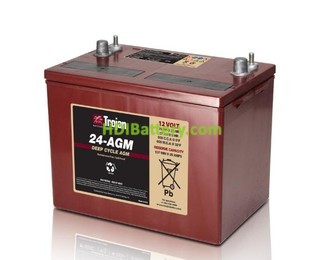 Batera para electromedicina 12V 76Ah Trojan 24-AGM