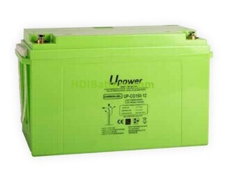 Batera Carbono - Gel 12 Voltios 150 Amperios UP-CG150-12 para caravanas y autocaravanas