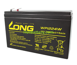 Batera para luces de emergencia Long WP1224W 12V 6Ah 