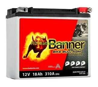 Batera de AGM Banner Bike Bull AGM PRO 520 01 12V 18Ah 310A