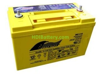 Batera de alta descarga AGM Fullriver HC12V25 12 V 110 Ah