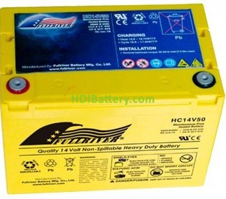 Batera para coche de competicin AGM Fullriver HC14V50 14V 50Ah 