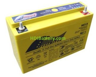 Batería de alta descarga Fullriver HC15 12V 15 Ah CCA 156A 200x78x138 mm
