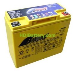 Batería de alta descarga Fullriver HC20 12V 20 Ah CCA 230A 181x77x167 mm