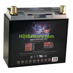 Batería de alta descarga Fullriver HC20 12V 20 Ah CCA 230A 181x77x167 mm