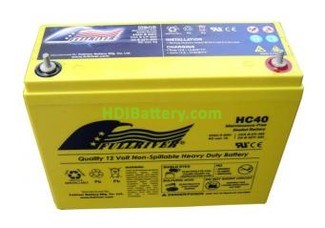 Batera de alta descarga Fullriver HC40 12V 40 Ah CCA 500A 250x97x206 mm