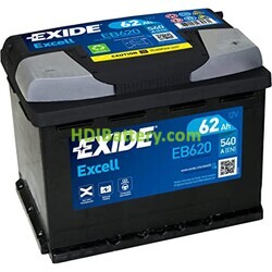 Batería de arranque EXIDE EB620 12V 62Ah