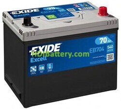 Batería de arranque EXIDE EB704 12V 70Ah