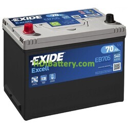 Batería de arranque EXIDE EB705 12V 70Ah