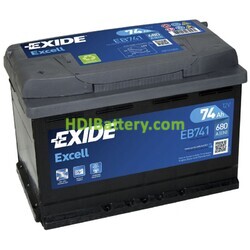 Batería de arranque EXIDE EB741 12V 74Ah