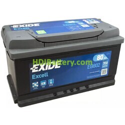 Batería de arranque EXIDE EB802 12V 80Ah 