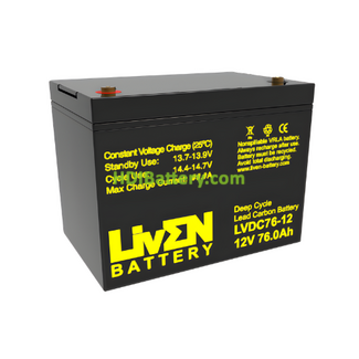 Bater�a de Carbono - Gel Liven Battery LVDC76-12 12V 76Ah