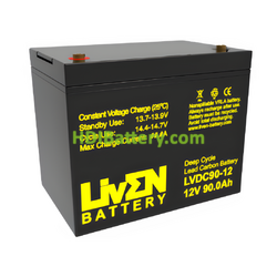 Batera de Carbono - Gel Liven Battery LVDC90-12 12V 90Ah