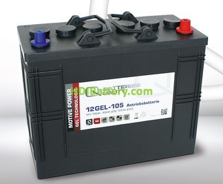 Batera para apiladora 12v 105Ah Q-Batteries 12GEL-105