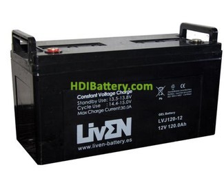 Bateria de Gel 12 Voltios 120 Amperios LVJ120-12 Liven Battery