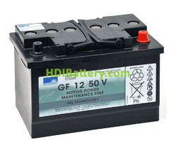Batería de gel 12 Voltios 50 Amperios Sonneschein GF12050V 278mm x 175mm x 190mm