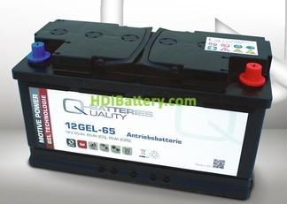 Batera solar gel 12v 65 Ah Q-Batteries 12GEL-65
