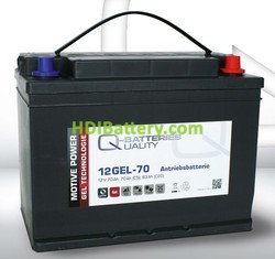 Batería para Buggy de Golf Q-Batteries 12GEL-70 12V 70Ah