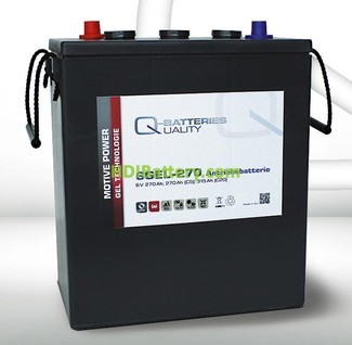 Batera solar gel 6v 270Ah Q-Batteries 6GEL-270