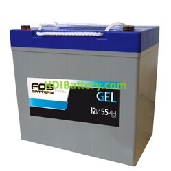 Batería de Gel ciclo profundo FQS12-55GEL FQS Battery 12V 55Ah