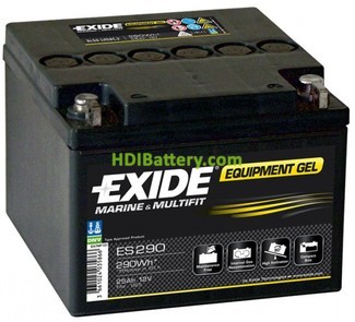 Batera de gel Exide ES290 12 Voltios 25 Amperios 166x175x125mm