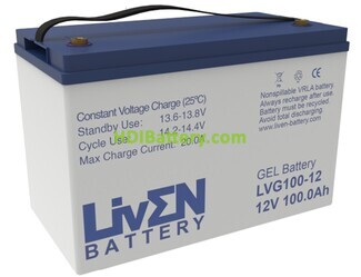 Batera de Gel Liven battery LVG100-12 12V 100Ah