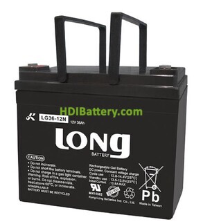 Batera para SAI-UPS 12V 36Ah Long LG36-12N