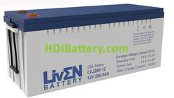 Batería de gel LVJ260-12 Liven Battery 12V 260Ah ( 520 x 268 x 220 mm )