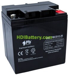 Batería de gel Premium Battery PBCG12-26 12V 26Ah