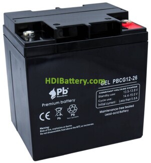 Batera de gel Premium Battery PBCG12-26 12V 26Ah