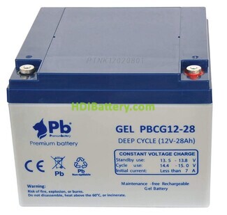 Batera para barredora 12V 28Ah Premium Battery PBCG12-28