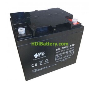 Batera para fregadora Premium Battery PBCG12-50 12V 50Ah 