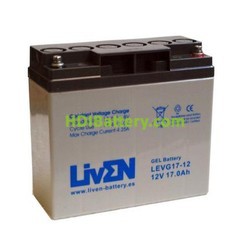 Bateria de gel PURO 12 voltios 17 amperios LEVG17-12 (181 X 77 X 167 mm)