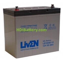 Batería de Gel Puro Liven Battery LEVG55-12 12v 55ah 