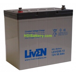 Batera para Caravana y autocaravana Liven Battery LEVG50-12 12v 50ah 