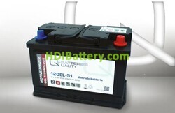 Batería para barredora de gel Q-Batteries 12GEL-51 12V 51Ah