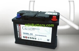 Batera solar gel 12v 51Ah Q-Batteries 12GEL-51