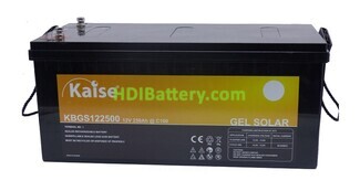 Batera De Gel Solar Kaise KBGS122500 12V 250Ah 
