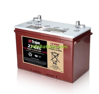 Batera para electromedicina 12V 91Ah Trojan 27-GEL