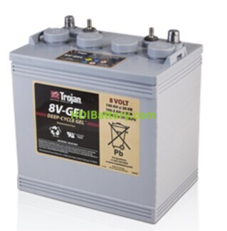 Batera para electromedicina 8V 140Ah Trojan 8V-GEL