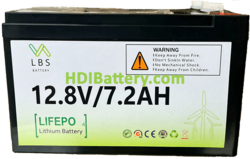 Batera de LiFePo4 LBS Battery 12.8V 7.2Ah