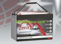 Batería de litio 12 voltios 100 amperios Zenith LiFePO4 307x169x215 mm
