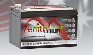Batera de litio 12 voltios 12 amperios Zenith LiFePO4 150x99x101 mm
