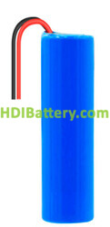 Batera de Litio 1S1P 18650 3.6V 2.6 Ah con PCB