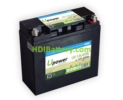 Batería de Litio con Bluetooth Upower Ecoline UE-12Li22BL 12V 22Ah